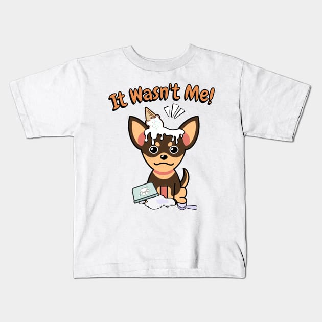 It wasnt me - small dog Kids T-Shirt by Pet Station